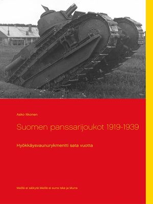 cover image of Suomen panssarijoukot 1919-1939